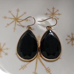 Kate spade black drop earrings EUC